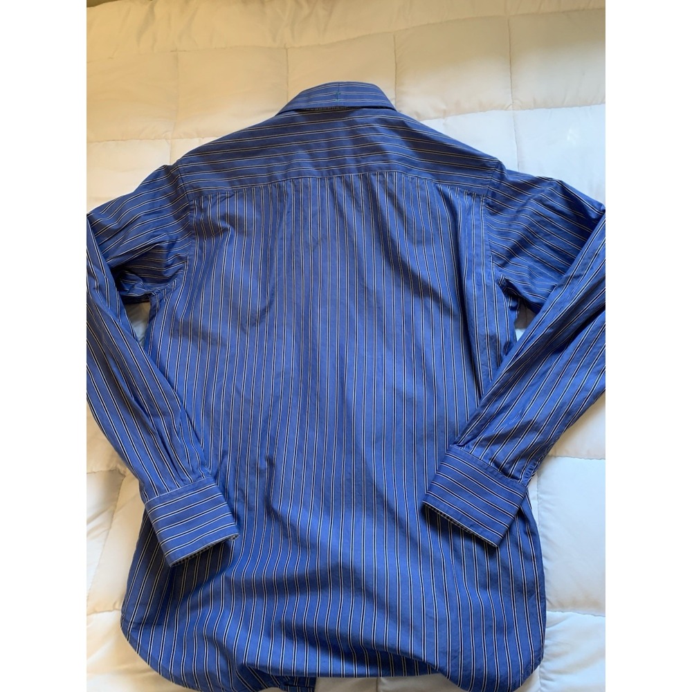 Robert Graham X Collection Mens Medium Blue Stripe Button Down Long Sleeve Shirt - Picture 13 of 15